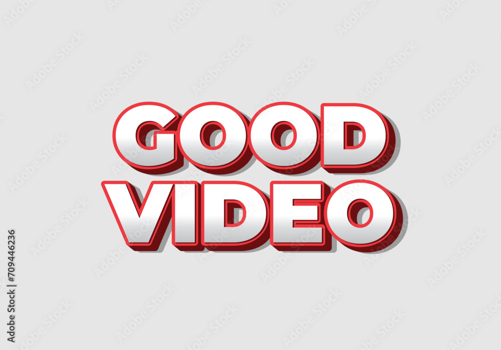 Good video. Text effect in eye catching color with 3D look effect Good video. Text effect in eye catching color with 3D look effect