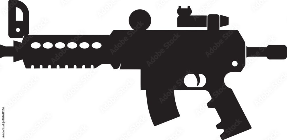 Imaginary Infantryman Dynamic Black Icon featuring Toy Gun Logo 