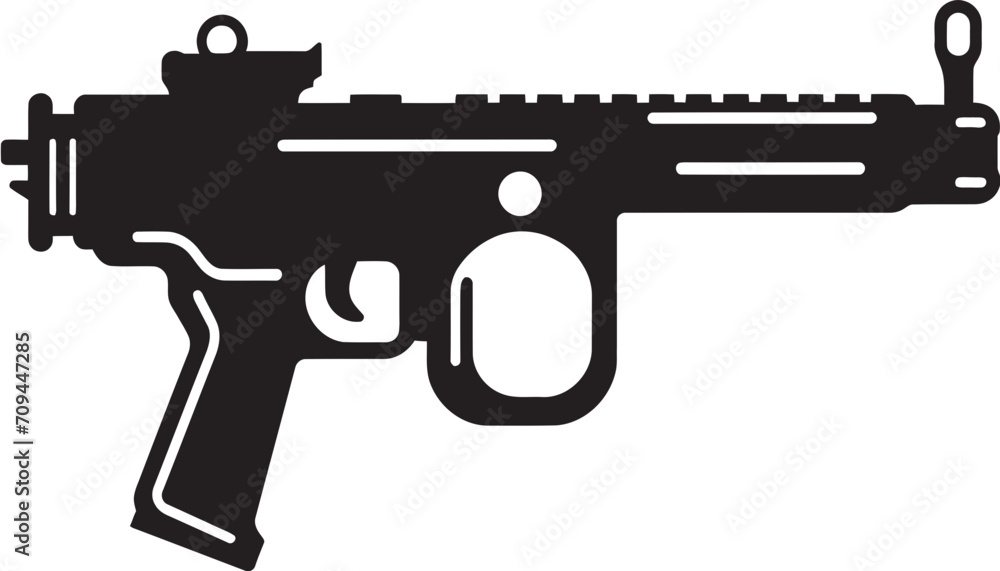 Plastic Protector Vector Symbol of a Toy Gun in Black 