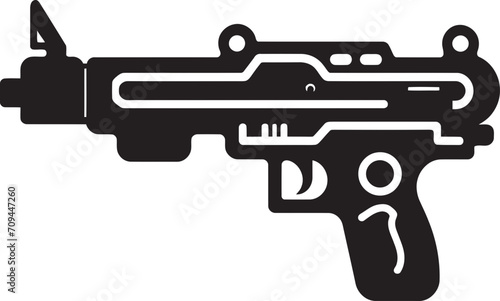 Micro Maverick Sleek Vector Symbol of a Toy Gun in Black  © BABBAN