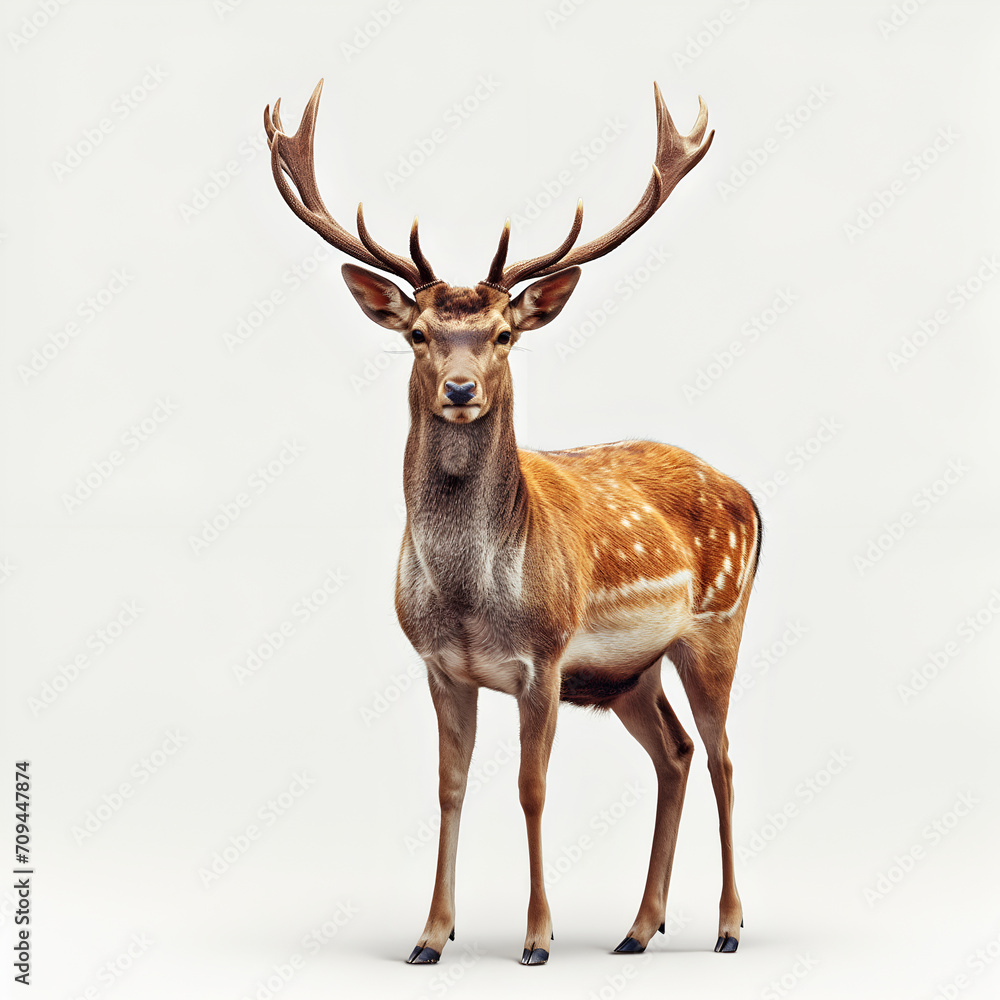 Obraz premium deer in a white background