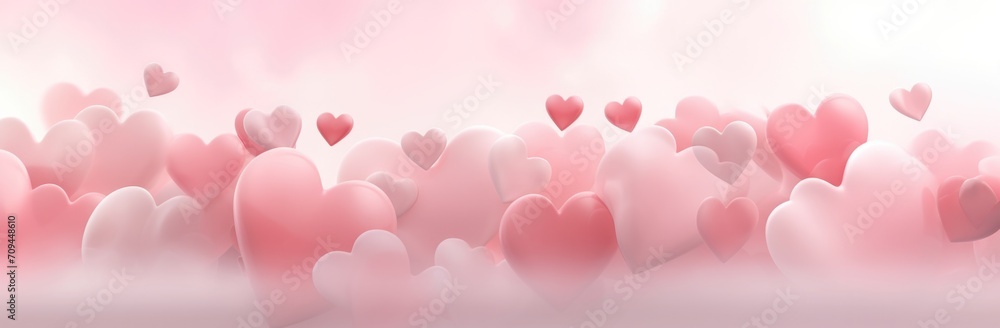 Valentines day background with hearts