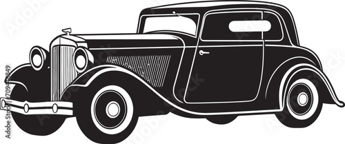 Classic Cruisers Timeless Vintage Car Vector Black Logo Design 