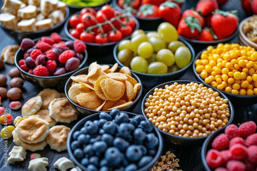 delicious and colorful array of healthy snack options.