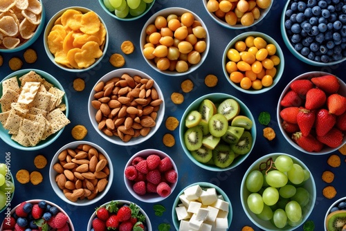 delicious and colorful array of healthy snack options.