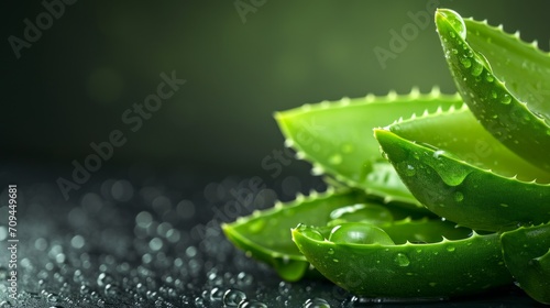 Aloe Vera, fresh leaf of Aloe Vera in farm garden with a natural background sun light and bokeh nature green