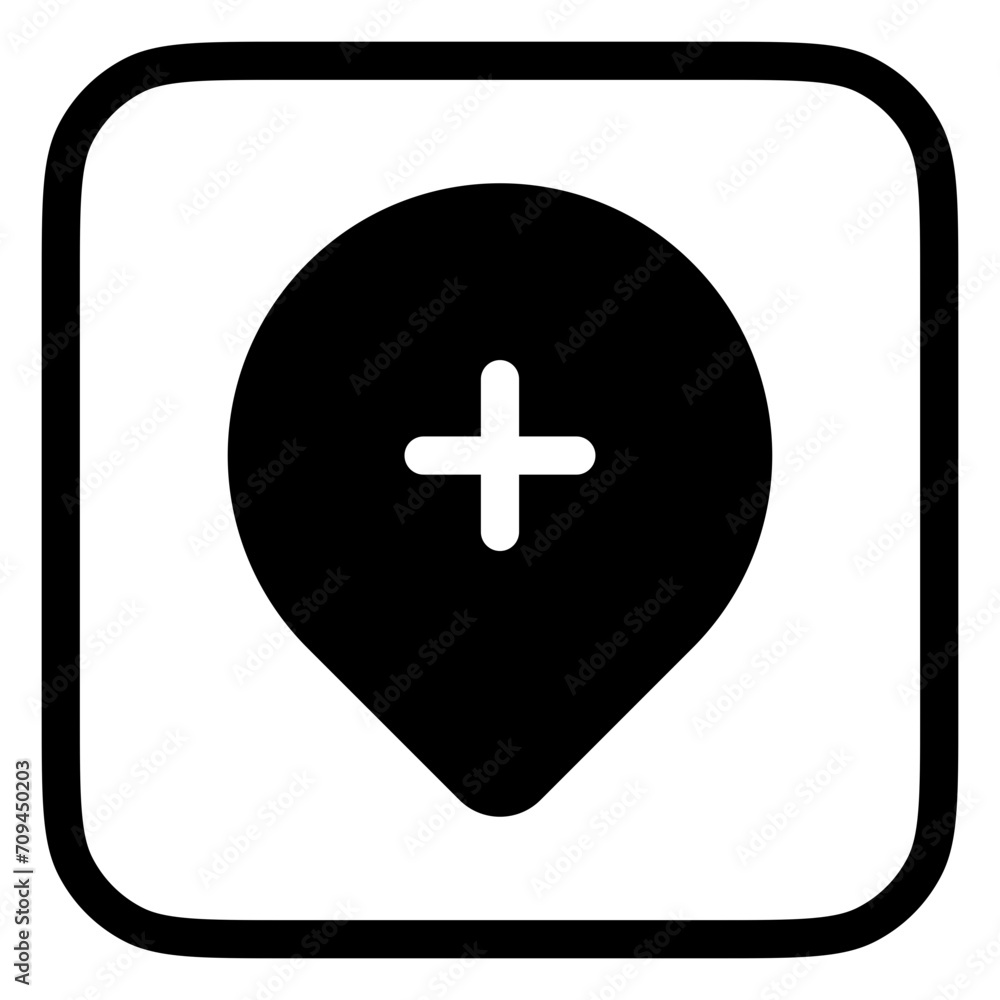 Editable add location vector icon. Map, location, navigation. Part of a big icon set family. Perfect for web and app interfaces, presentations, infographics, etc Editable add location vector icon. Map, location, navigation. Part of a big icon set family. Perfect for web and app interfaces, presentations, infographics, etc