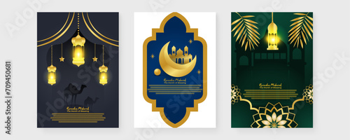 Colorful colourful vector greeting cards for islamic ramadhan kareem. Ramadan poster for greeting card, cover, label, sale promotion templates, pattern background luxury style