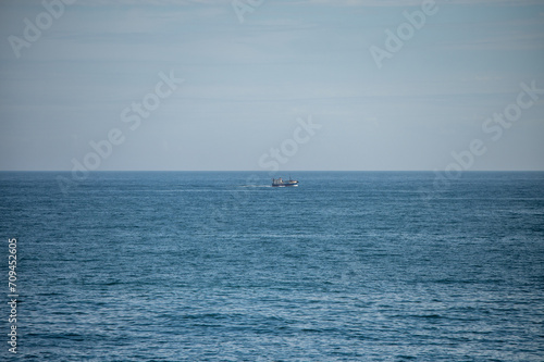 Trawler seen traveling along coast