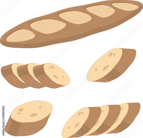 バゲットのイラスト