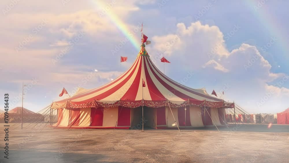 a circus tent joyful in carnival day. brazilian carnival. 4k video of a circus tent a circus tent joyful in carnival day. brazilian carnival. 4k video of a circus tent
