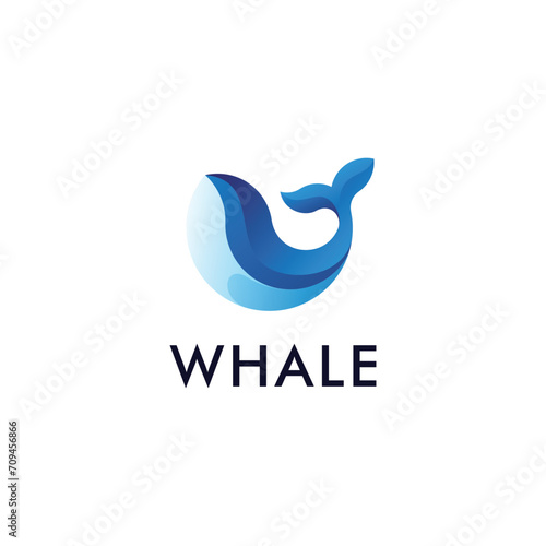 Illustration Whale Mascot Logo