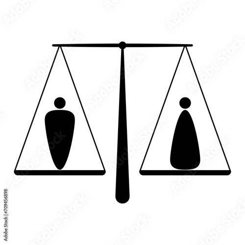 男女平等を示す天秤のアイコン