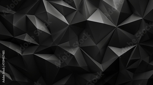 Dynamic monochrome chain texture: abstract geometric polygon mosaic in gray and black - corporate business background © Ashi