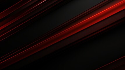 Dynamic red stripes on abstract black background - vibrant and modern design