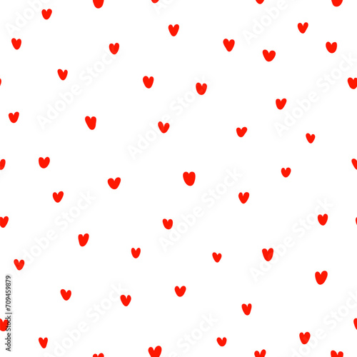 small red hearts. valentine card. cute repetitive background. vector seamless pattern. fabric swatch. wrapping paper. design template for textile