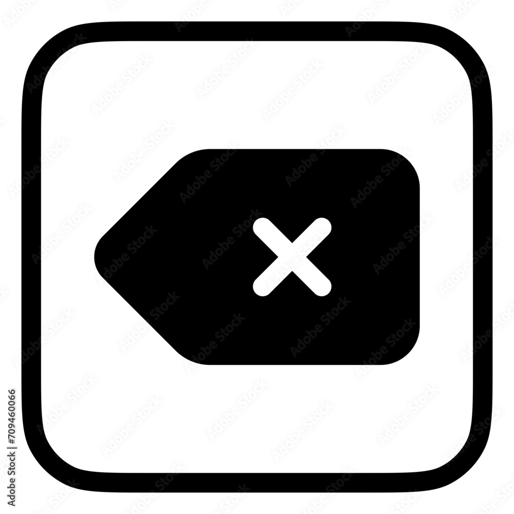 Fototapeta premium Editable delete, backspace vector icon. Part of a big icon set family. Perfect for web and app interfaces, presentations, infographics, etc