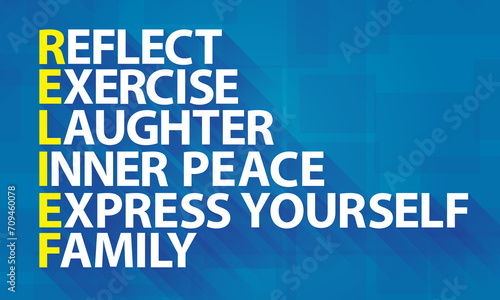 Relief, mental health concept