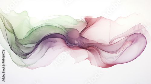 mauve and sage green flowing artwork on white background