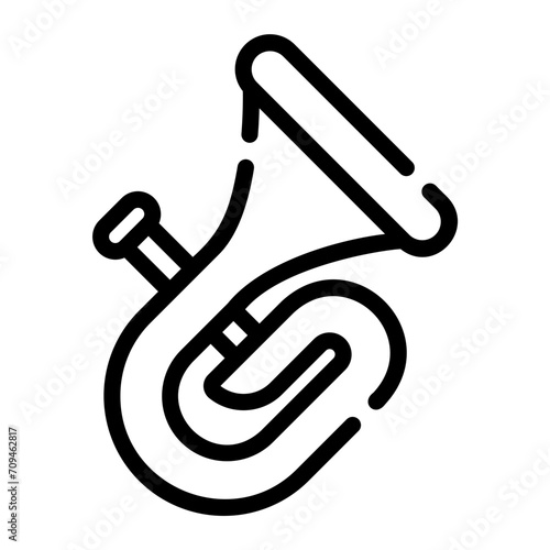 tuba Line Icon