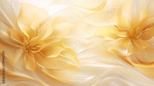 beautiful liquid gold floral background © Aura