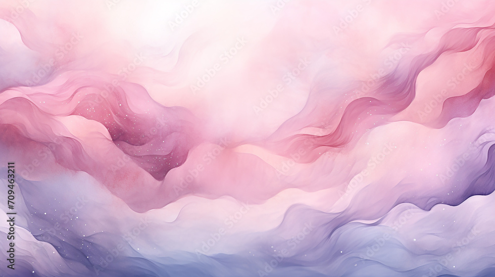 luxury watercolor background with pink and lilac
