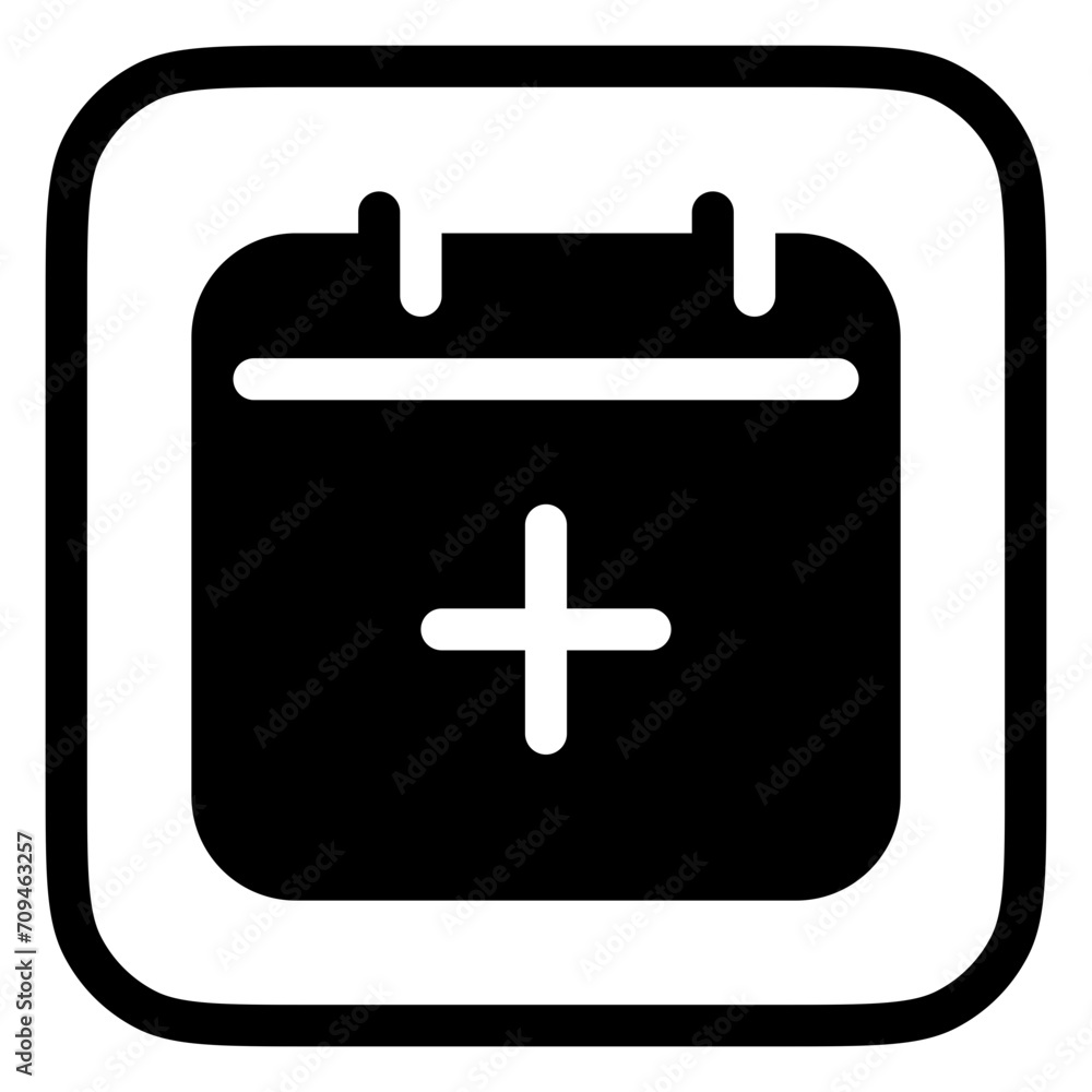 Editable vector add new calendar event icon. Part of a big icon set family. Perfect for web and app interfaces, presentations, infographics, etc