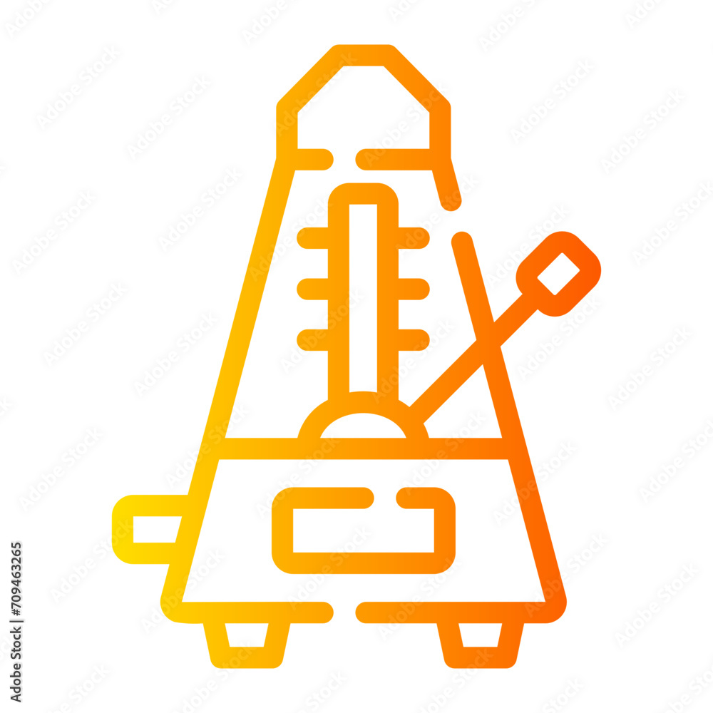 metronome Line Gradient Icon metronome Line Gradient Icon