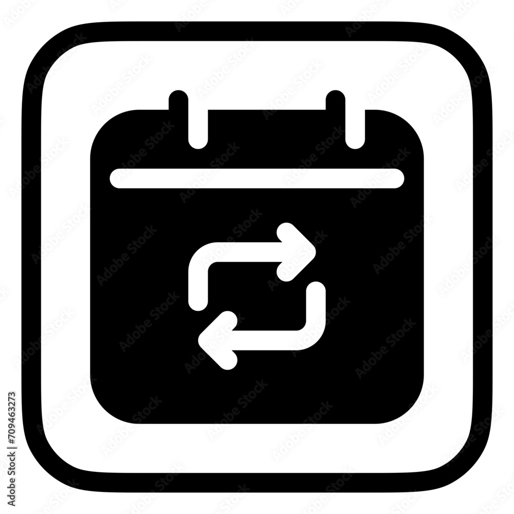 Editable vector repeat calendar event icon. Part of a big icon set family. Perfect for web and app interfaces, presentations, infographics, etc Editable vector repeat calendar event icon. Part of a big icon set family. Perfect for web and app interfaces, presentations, infographics, etc