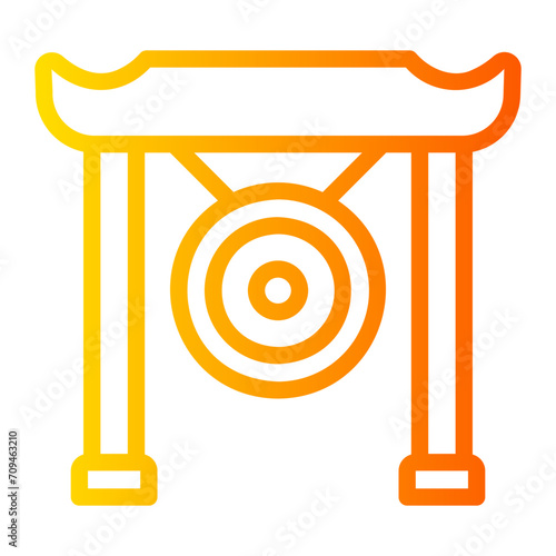 gong Line Gradient Icon