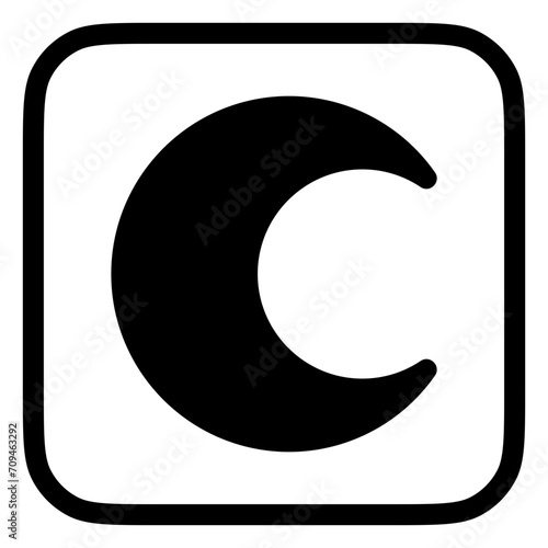 Editable vector crescent moon icon. Part of a big icon set family. Perfect for web and app interfaces, presentations, infographics, etc