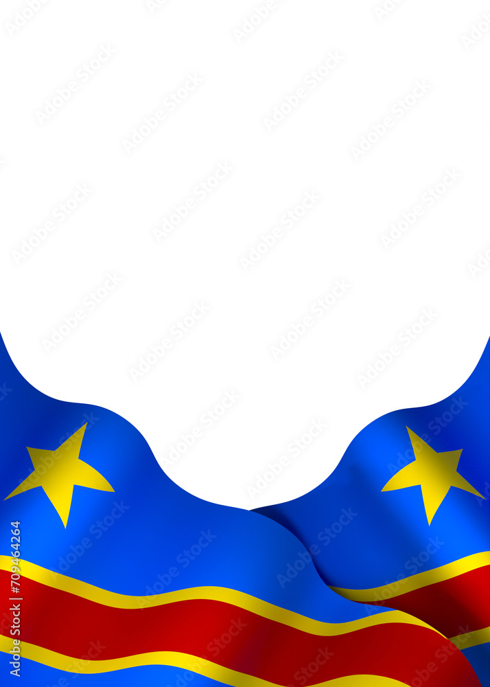 DR Congo flag element design national independence day banner ribbon png

