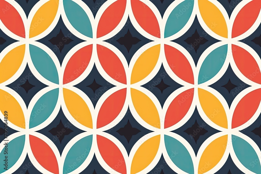 A seamless geometric pattern with bright Modern colors for creative design A seamless geometric pattern with bright Modern colors for creative design