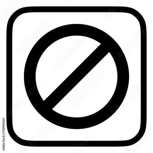 Editable vector stop prohibitions block icon. Part of a big icon set family. Perfect for web and app interfaces, presentations, infographics, etc