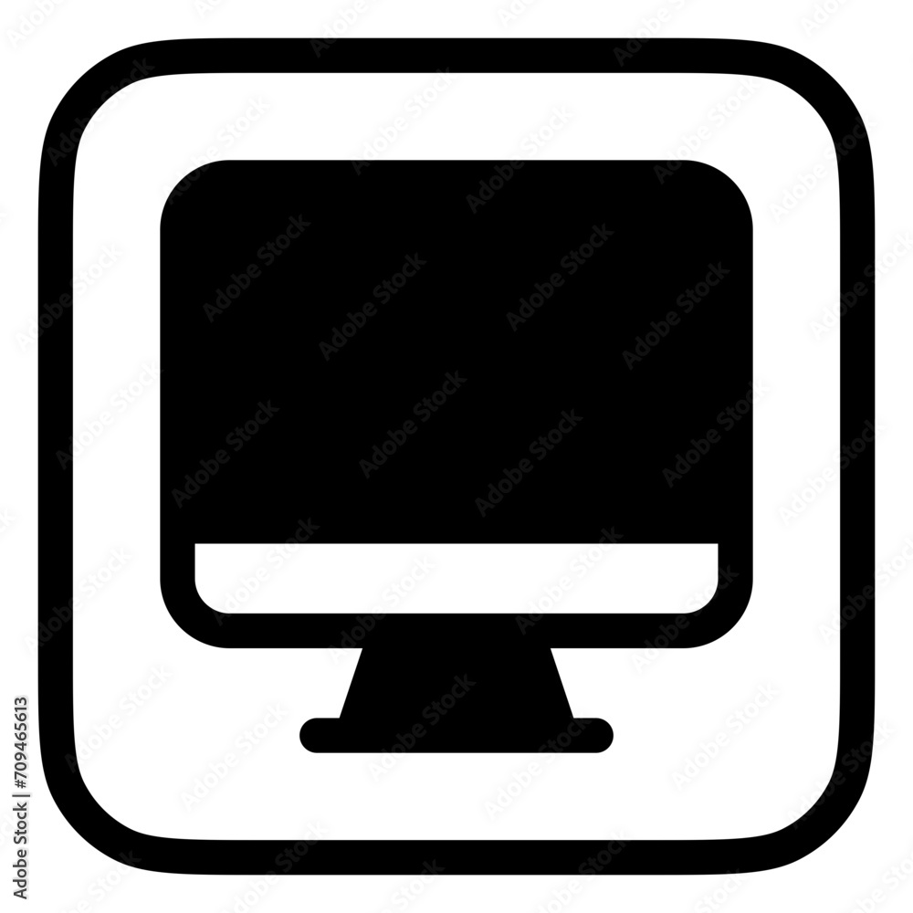 Editable vector blank desktop computer screen icon. Part of a big icon set family. Perfect for web and app interfaces, presentations, infographics, etc Editable vector blank desktop computer screen icon. Part of a big icon set family. Perfect for web and app interfaces, presentations, infographics, etc