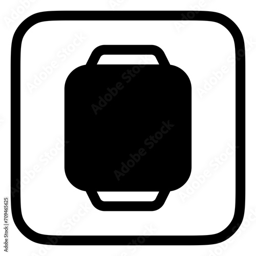 Editable vector blank square smartwatch screen icon. Part of a big icon set family. Perfect for web and app interfaces, presentations, infographics, etc