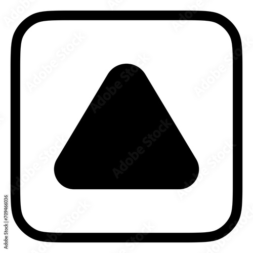 Editable vector up triangle arrow icon. Black, transparent white background. Part of a big icon set family. Perfect for web and app interfaces, presentations, infographics, etc