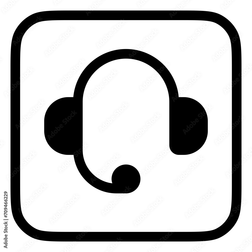 Vector headphones, customer service, call center icon. Black, white background. Perfect for app and web interfaces, infographics, presentations, marketing, etc. Vector headphones, customer service, call center icon. Black, white background. Perfect for app and web interfaces, infographics, presentations, marketing, etc.