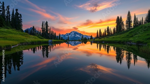 Tipsoo lake sunset © Ahmad-Muslimin