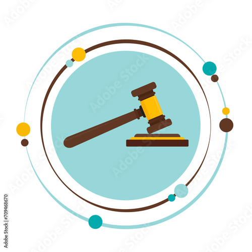 Judges gavel vector illustration graphic icon symbol