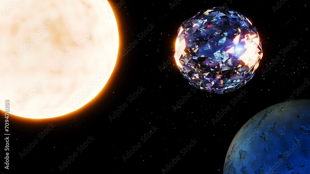 3d rendering of Lucy as a Diamond star, more accurately a crystallized ...