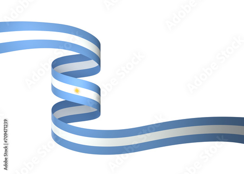 Argentina flag element design national independence day banner ribbon png 