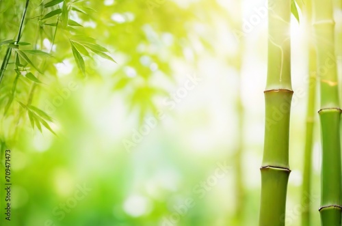 Summer Splendor: Embracing the Enchanting Beauty of Green Bamboo Leaves in Your Garden. Generative AI.