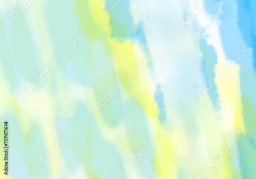 abstract green yellow blue watercolor background