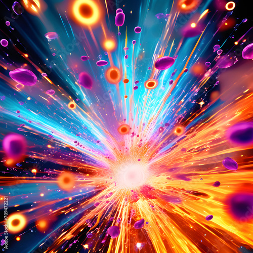 Abstract Background with Stars  Cellular Explosion 