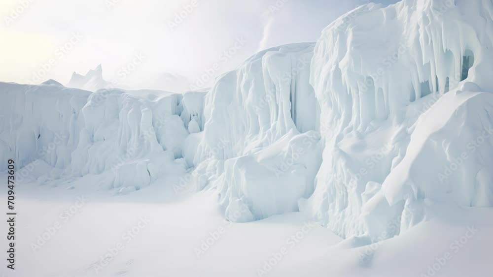 Eerie echoes reverberating off the ice walls as they collapse, the result of melting ice sheets caused by the Earths warming climate. Eerie echoes reverberating off the ice walls as they collapse, the result of melting ice sheets caused by the Earths warming climate.