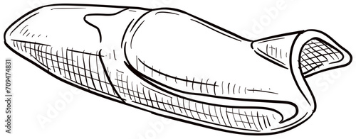 motorbike seat handdrawn illustration