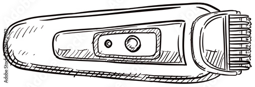electric razor handdrawn illustration