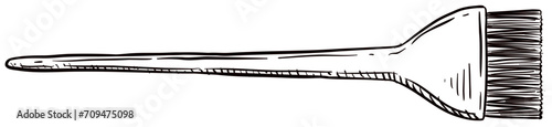 hair tint brush handdrawn illustration