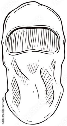 balaclava mask handdrawn illustration
